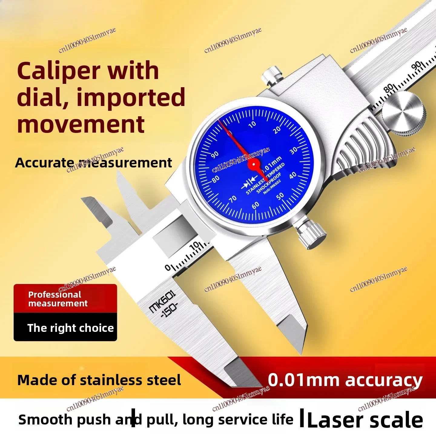 

High Precision Vernier Caliper with Watch Caliper 300mm Stainless Steel Dial