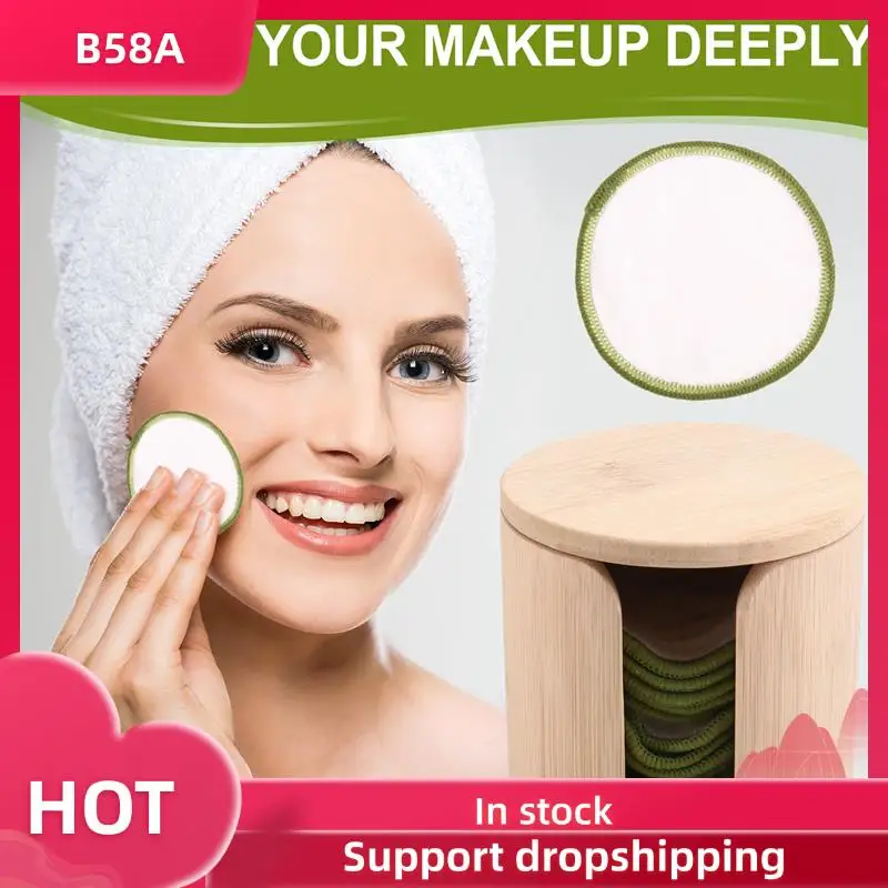 

Многоразовые бамбуковые подушечки для снятия макияжа — ультрамягкие, экологически чистые, подарочный набор с веганской бамбуковой бочкой