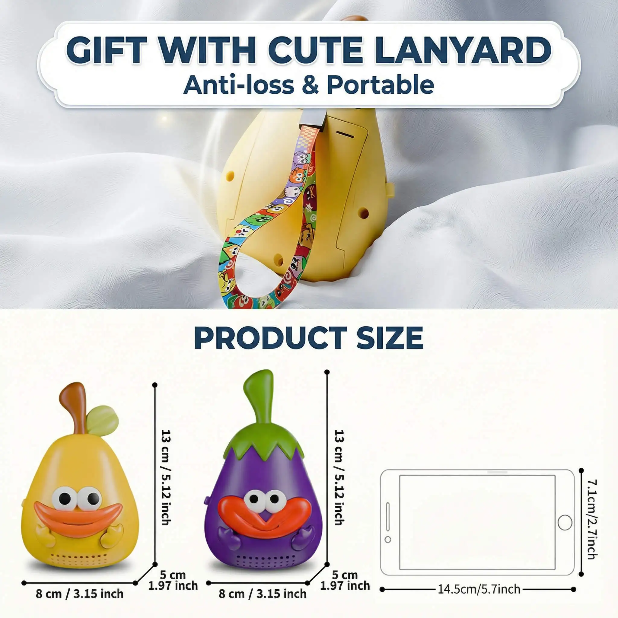 Brinquedos Walkie Talkies para Crianças: Brinquedos de Frutas Pacote com 2 Presentes de Aniversário para Meninas e Meninos de 3 a 12 Anos, Jogos ao Ar Livre, Natal