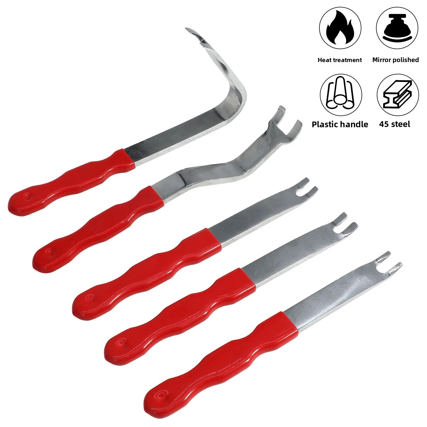 5pcs Car Interior Trim Removal Tool Set Panel Clip Fastener Pry Kit for Auto Dash Radio Audio Installer Removal Hand Tools