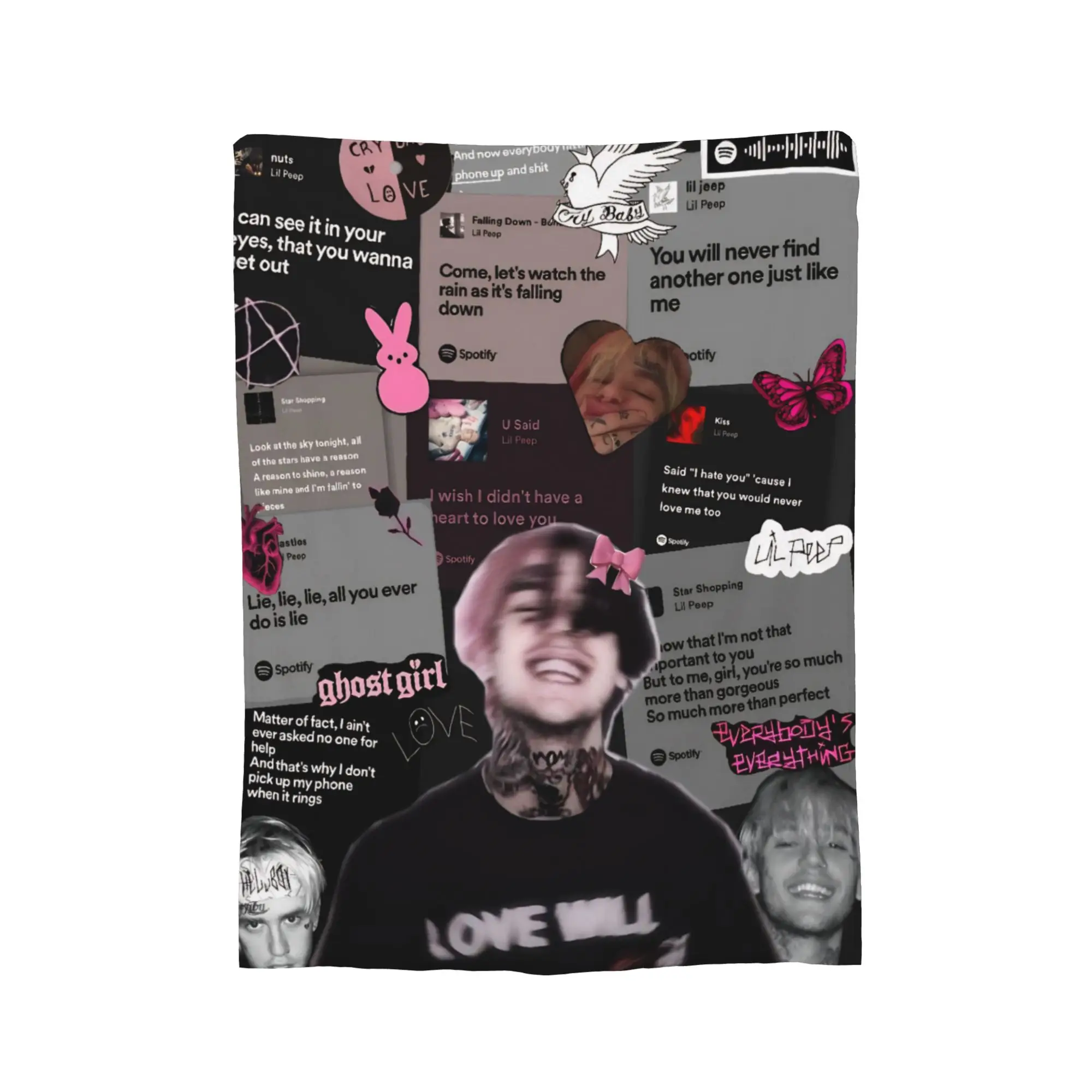 بطانيات ليل بيب كول مغني الراب، مخملية فائقة النعومة، مريحة، بطانية رمي من القطيفة، لحاف رقيق #3