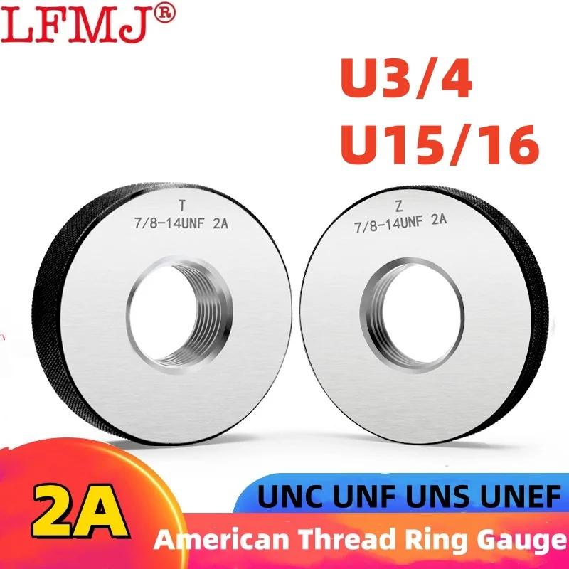 

1SET(1*GO+1*NOGO) 2A Accuracy American Standard Metric Fine Thread Ring Gauge UNC UNF UNS 3/4-10 15/16-32 3/4 15/16Measure Tool