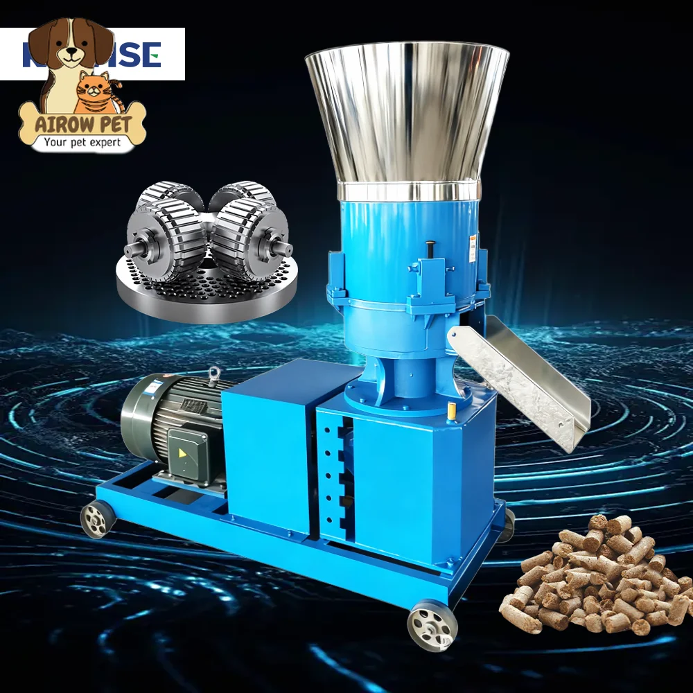 AIROW Electric Livestock Feed Pellet Machine for Large Farms with Pure Copper Motor and High Output