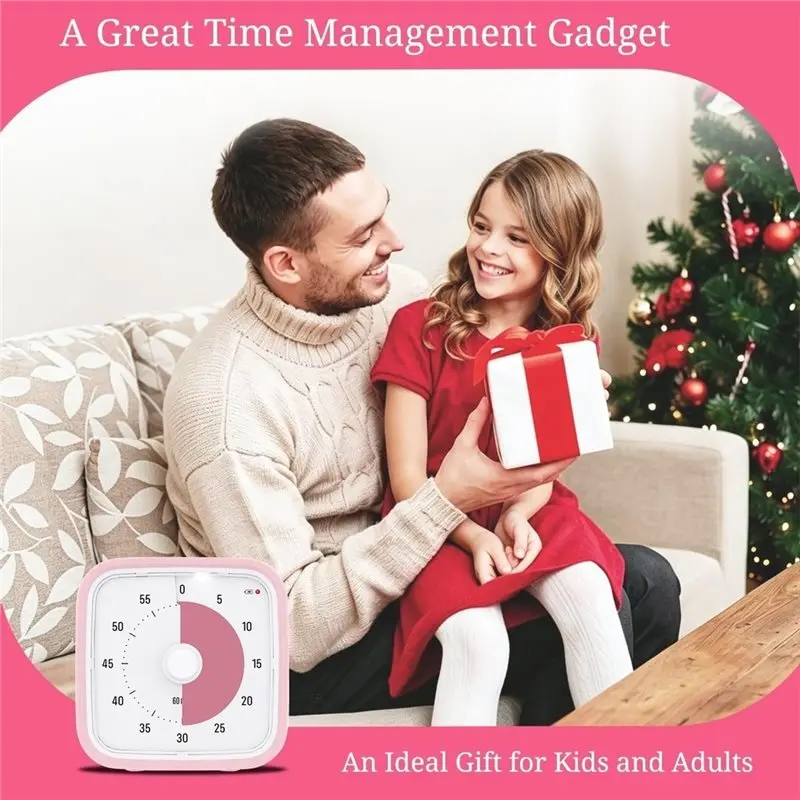 [ABFI!】 For Homeschool Study Visual Timer For Kids And Adults, 60-Min Countdown Timer, Cute Timer With Silicone Case