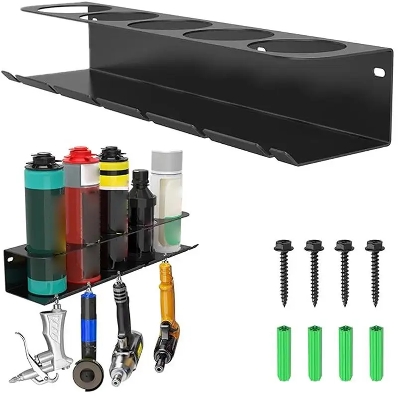 Wall Mounted Aerosol Spray Organizer Metal Aerosol Spray Can Holder Large Opening Multipurpose Easy Access Aerosol Bottle
