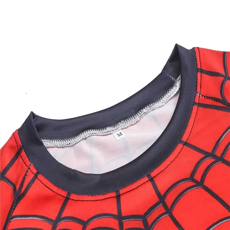 Neue Rächer Helden Expedition Spider-Man Superheld 3d gedruckt T-Shirt Langarm eng Sport enge Fitness 2/3/4 Stück Anzug