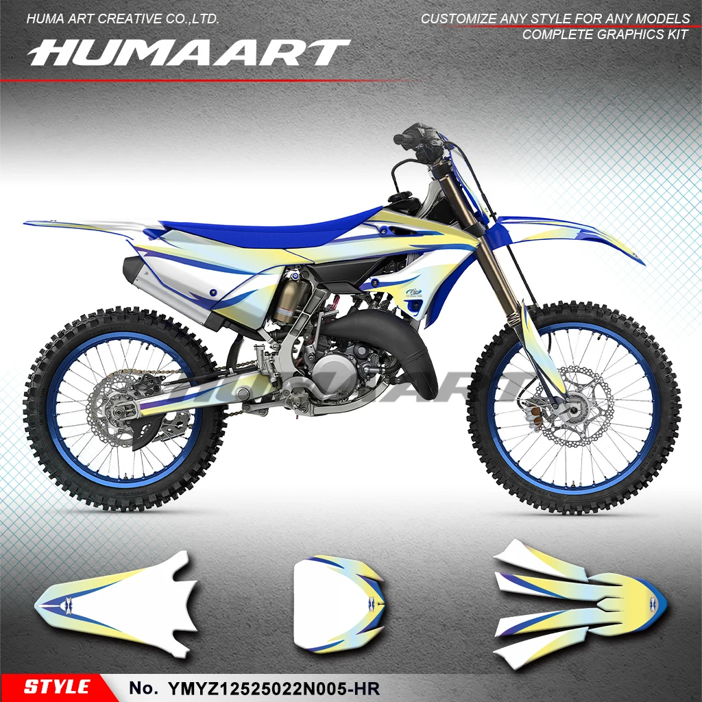 HUMAART Motocross Stickers Motorcycle Graphics for Yamaha YZ125 YZ250 YZ 125 250 YZ125X YZ250X 2022 2023 2024