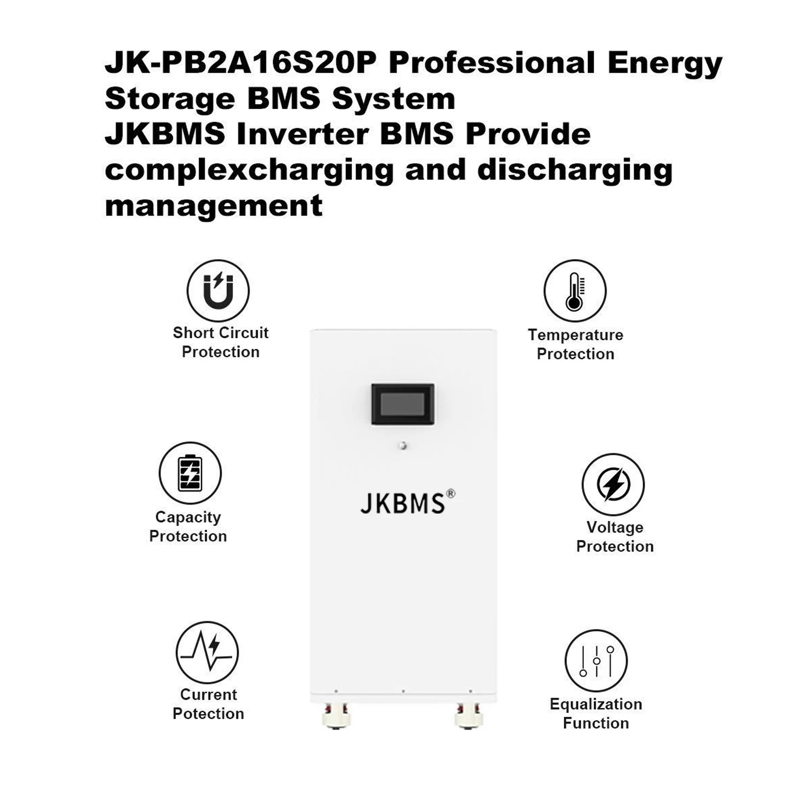 JIKONG V19 Smart Inverter BMS 8S~16S 24V 48V 200A Strom 1A 2A Aktiver Balancer für LiFePO4 Li-Ion LTO Batterie Haushaltsenergiespeicher BMS JK-PB2A16S20P – Detail 21