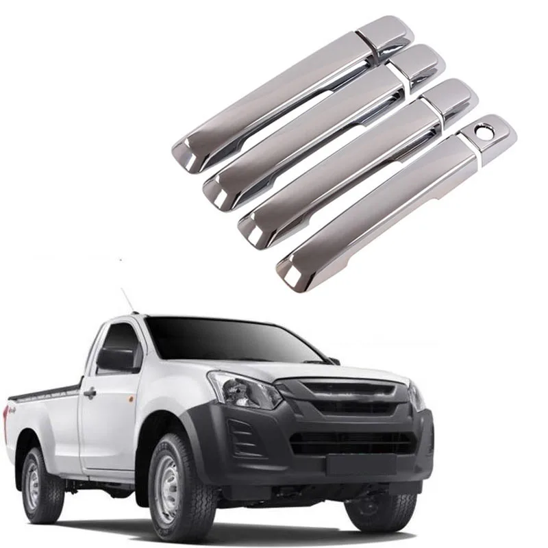 8Pcs/Set Car ABS Chrome Car Door Handles Cover Trims Door Handle Trim for Isuzu Dmax D-Max 2012-2018 Car Styling