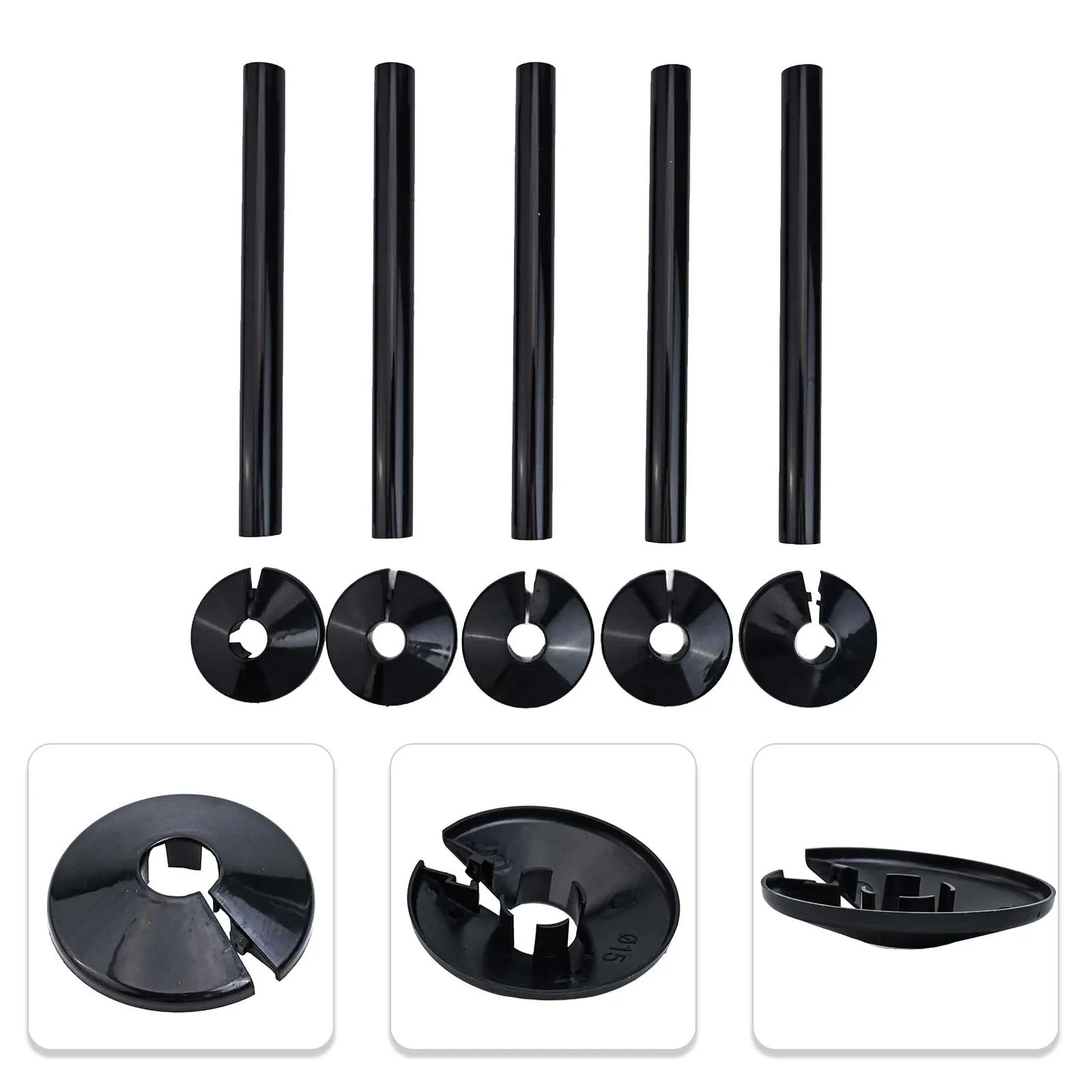 Black Pipe Covers PVC Pipe Covers for snap-on Feature Easy To Customize Effortless Fitting For Aesthetic Enhancement