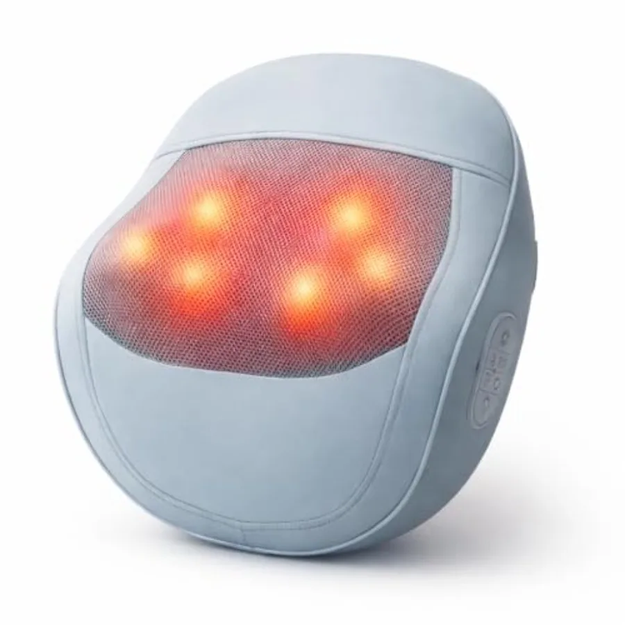 

Back Neck Massager with Heat for Pain Relief 3D Deep Kneading Massage Cushion for Upper Lower Back 3 Intensity Levels 3 Heat Se
