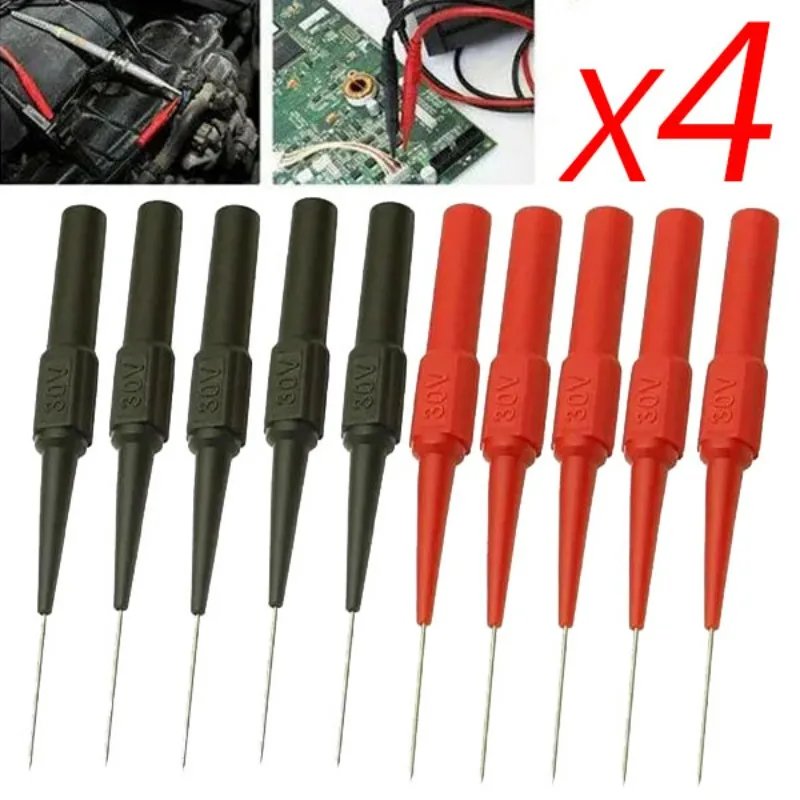 30V Tip Probes Car Diagnostic Tools Auto Multimeter Test Leads Extention Back Piercing Needle Tip Probes Machine 0.7MM