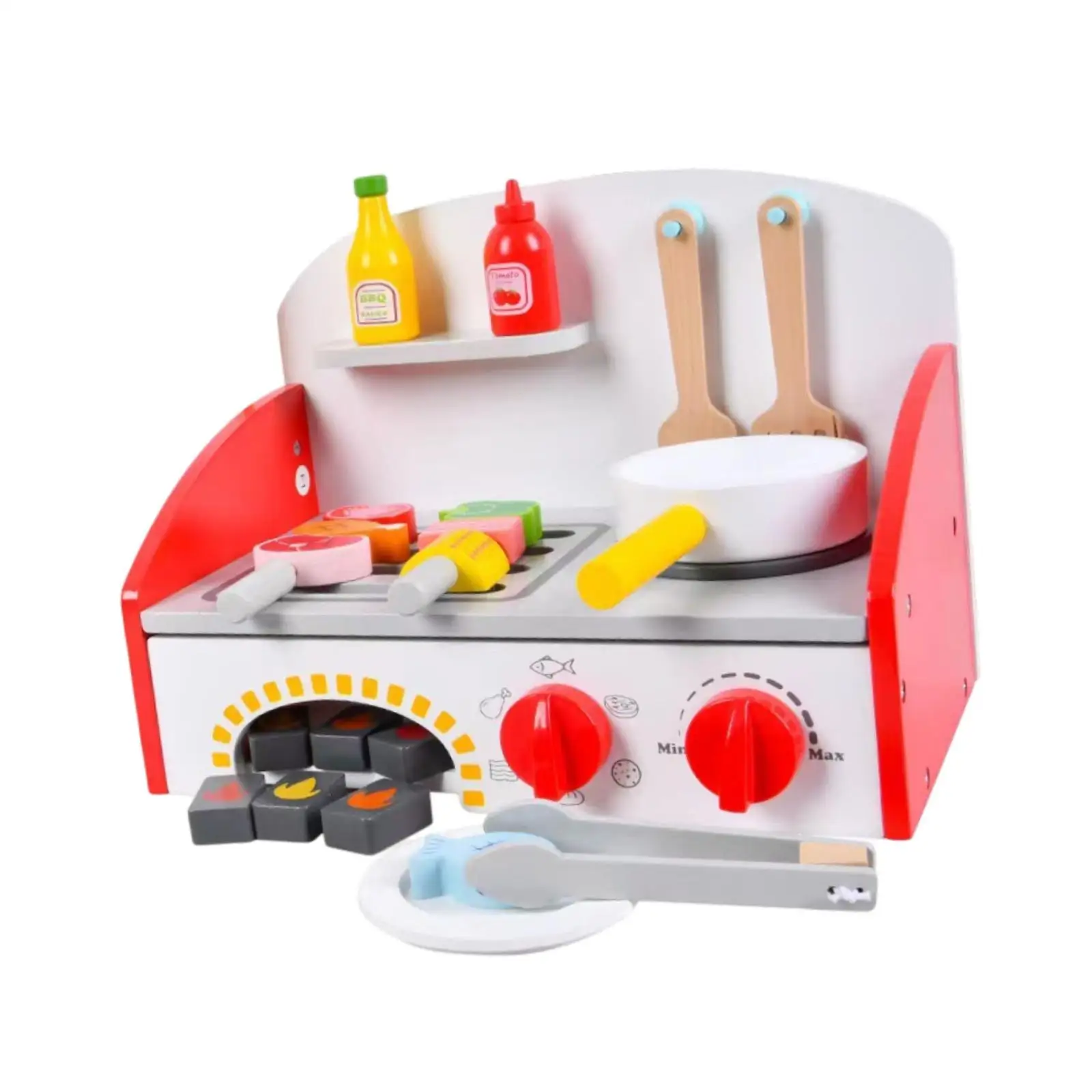 Jouet de barbecue en bois pour enfants, jeu de simulation amusant, cadeaux d'anniversaire