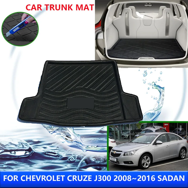 

For Chevrolet Cruze J300 2008~2016 Holden Cruze Daewoo Lacetti Premiere Sedan Car Rear Trunk Pad Waterproof Floot Mat Accessorie