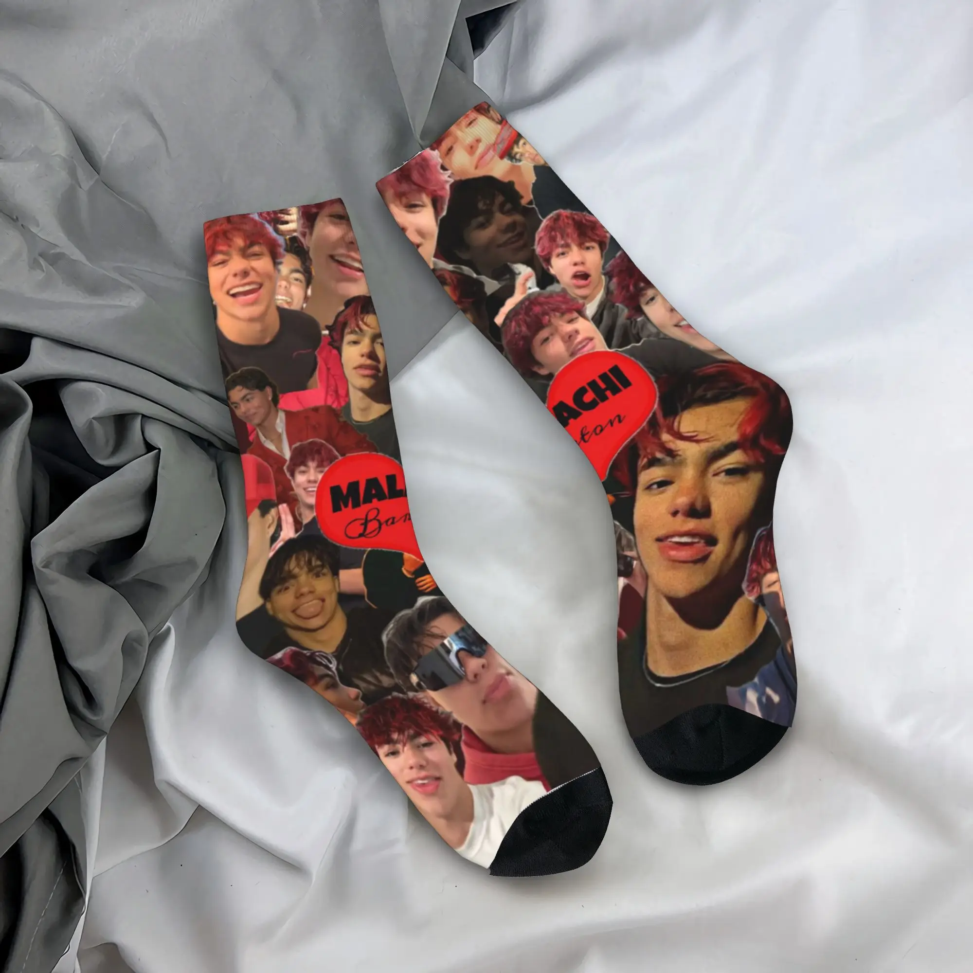 

Malachi Barton Actor Tour Socks Vintage Stockings Autumn Non-Slip Unisex Men Socks Soft Custom Running Sports Socks