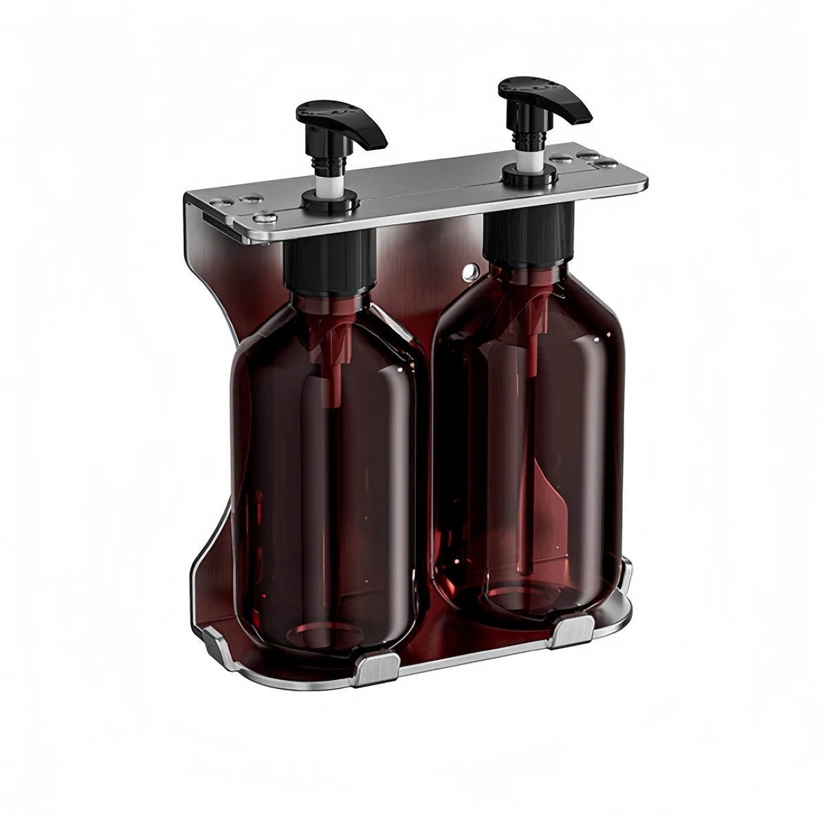 Настенный ручной дозатор мыла с бутылкой с насосом и держателем для шампуня, геля для душа, использования в ванной и кухне
