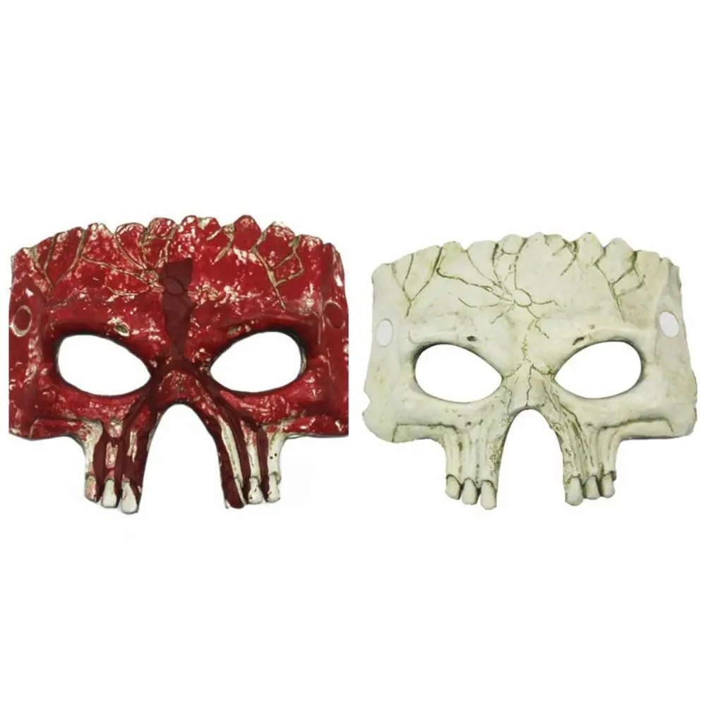 Zabawna Maska na Halloween z Pół Twarzy z Pianki PU, Rekwizyty na Imprezę, Maska Czaszki na Halloween, Akcesoria do Cosplayu, Maska Szkieletu, Maskarada
