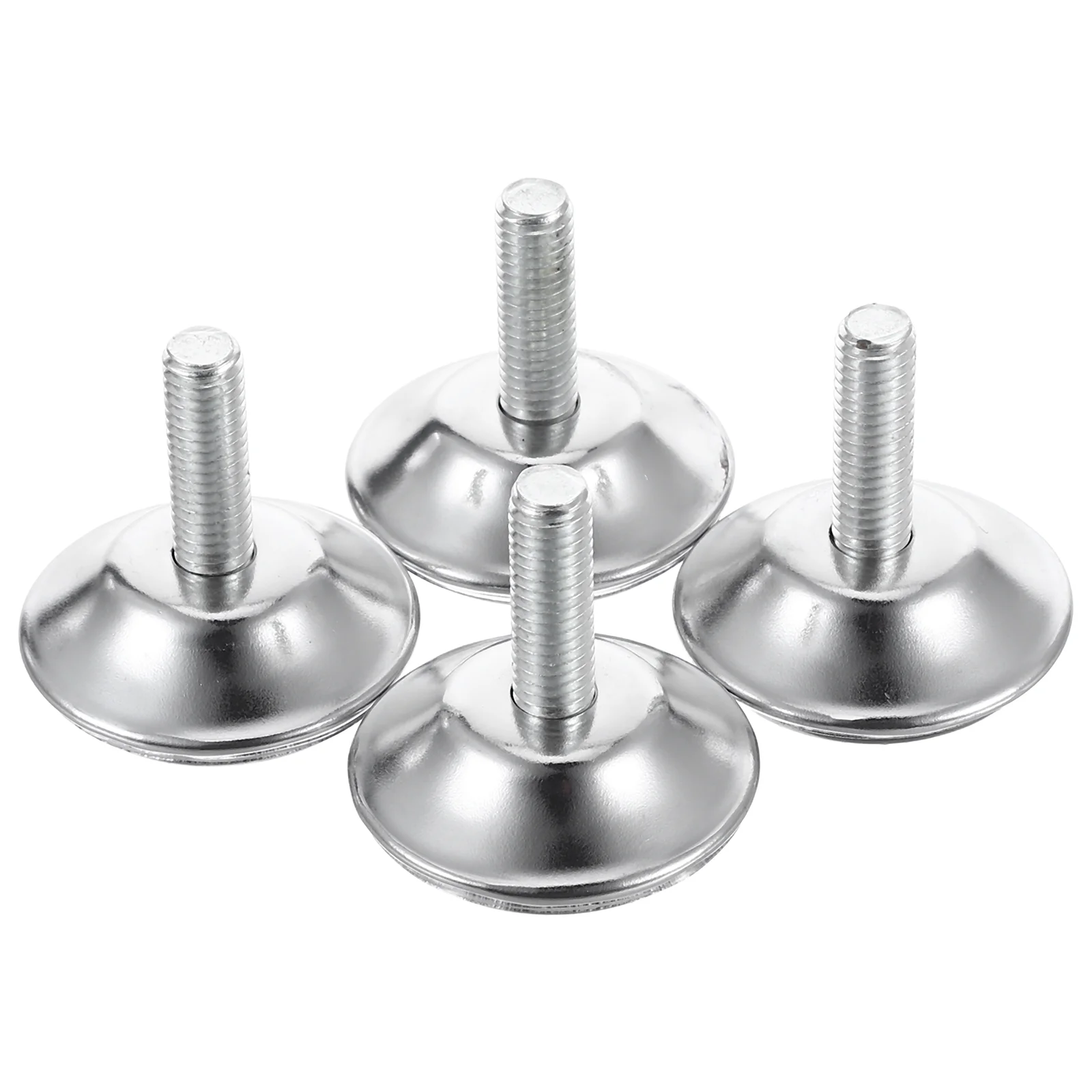 4 Pcs Adjustable Leveling Feet Foot Pad Adjustment Screws Cabinet Pull Chrome Plated Stainless Steel