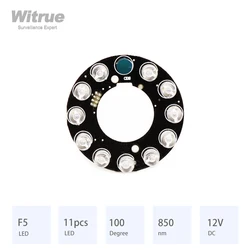 Witrue LED IR Board 11pcs 850nm 100 Degree DC5-12V for 2.8mm 3.6mm 4mm Lens CCTV Accessories