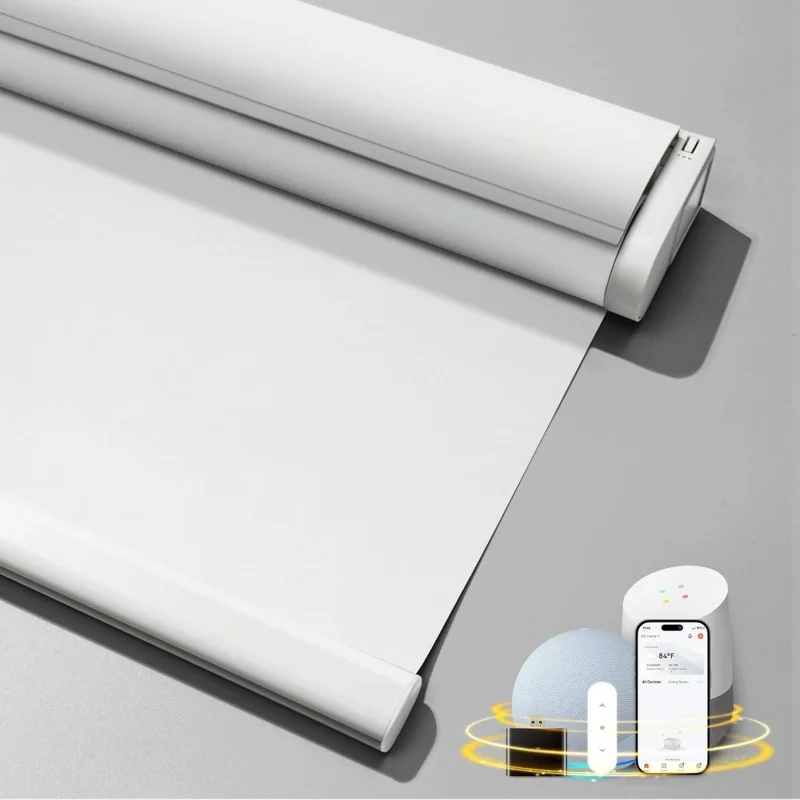 

Китайская фабрика, оптовая продажа, двухслойные моторизованные умные жалюзи с дистанционным управлением Wi-Fi, электрические затемняющие роликовые жалюзи для окон