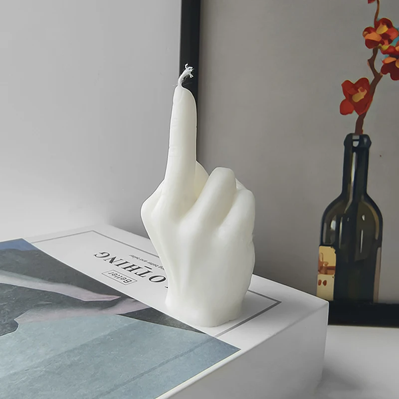 Universal Creative Candles Middle Finger Shaped Gesture Scented Candles Durable Funny Quirky Gifts Home Decoration Ornaments