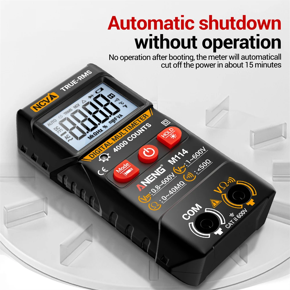 M114 M115 Multímetro 4000 Contagens Display Digital Tester com Capacitância e Hz Medição de Frequência Ferramentas de Teste Multifuncionais