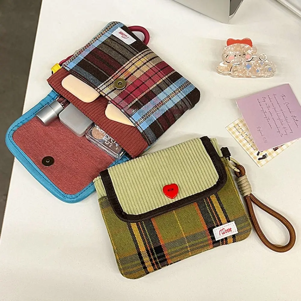 Napkin Pouch Storage Bag Contrast Color Coin Purse Data Cables Organizer Sanitary Pads Bag Multipurpose Large Capacity