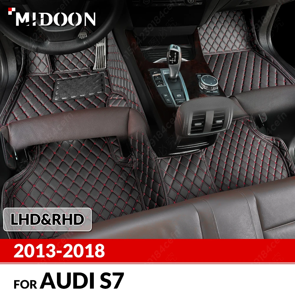 

Автомобильные коврики для Audi S7 2013 2014 2015 2016 2017 2018 на заказ, автомобильные подушечки для ног, автомобильный ковер, аксессуары для интерьера