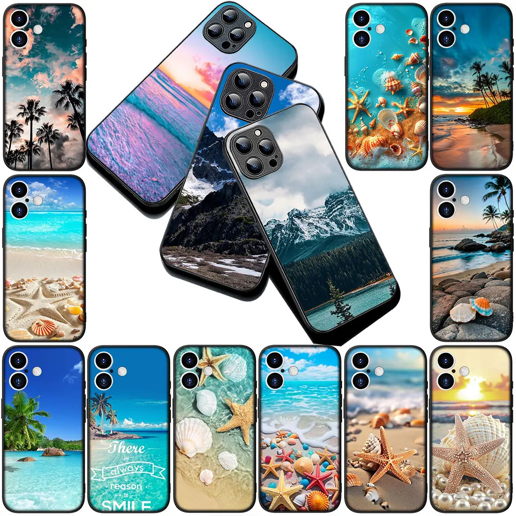 Мягкий чехол для телефона Mountain Sea Wave Beach Travel Landscape для Xiaomi Poco X7 X6 C75 C65 C71 C61 F6 F7 Ultra M7 M6 Pro 4G 5G Case