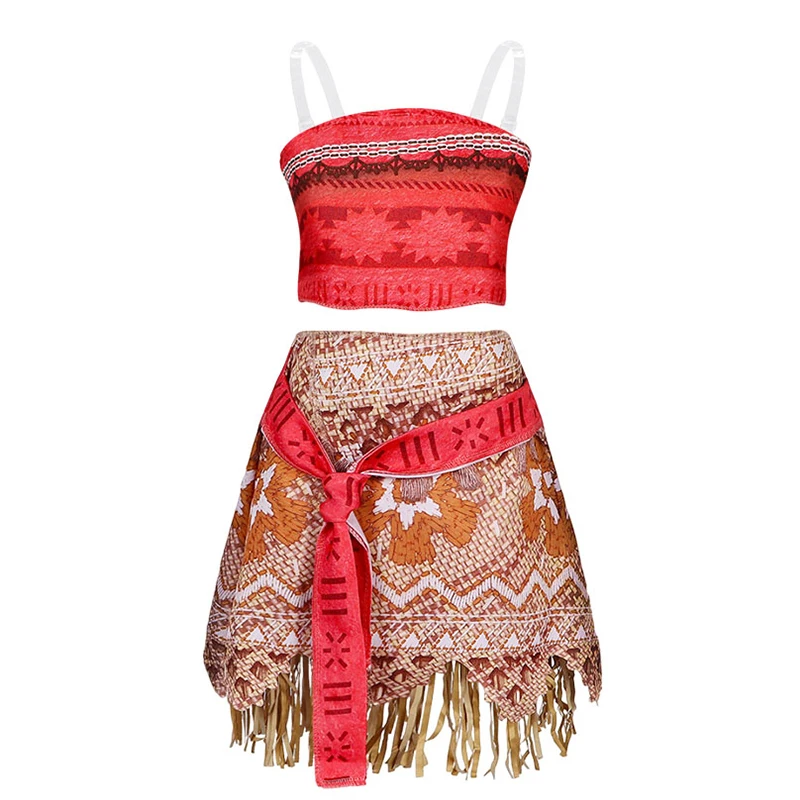 2026 One-shoulder Moana Girl Cosplay Vaiana Princess Dress Adventure Clothing Beach Carnival Party Birthday Clothes for 1-12Yrs - view 3