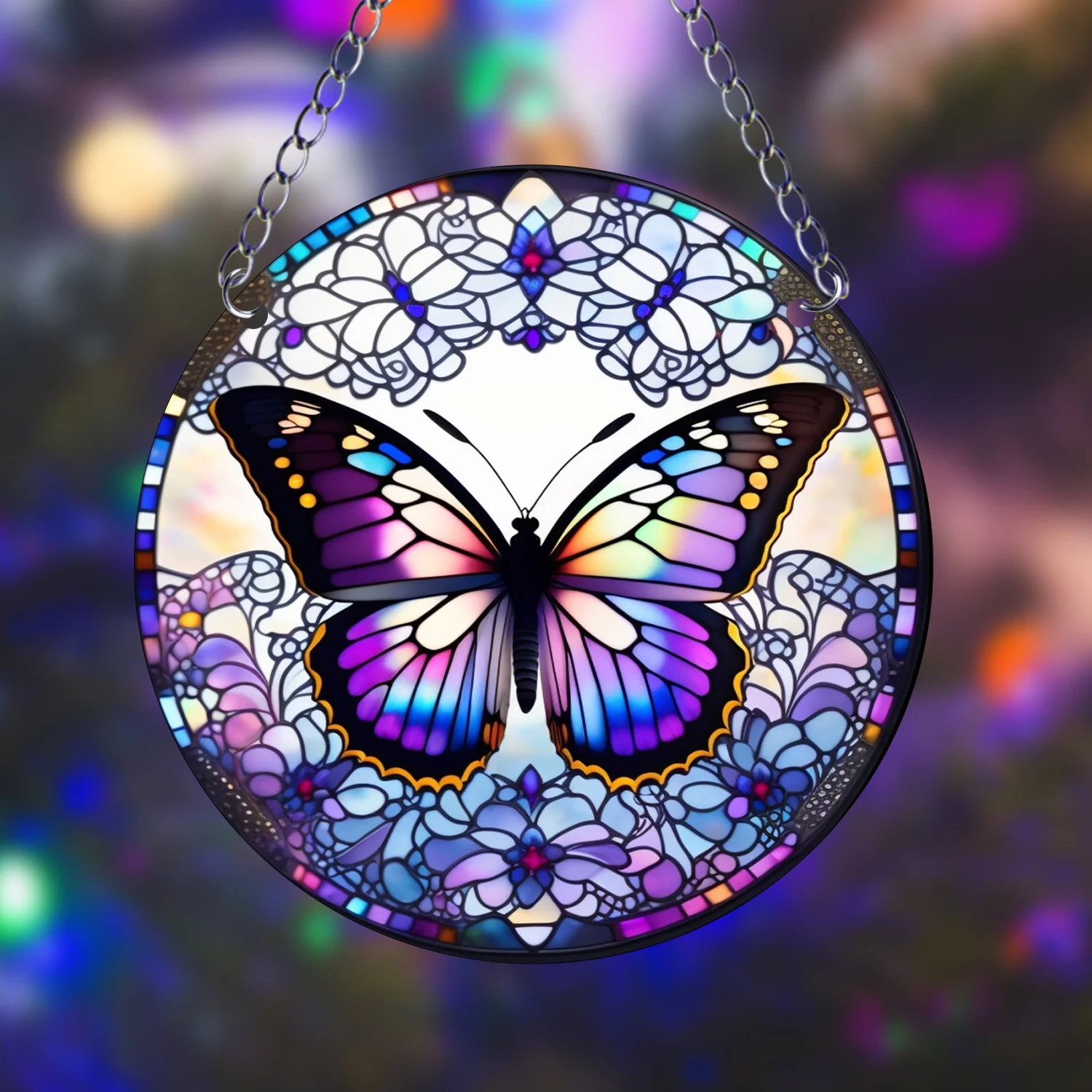 Vibrant Butterfly Suncatcher-Intricately Designed,Color-Changing Acrylic Creates Stunning Atmosphere-Whimsical Insect Series