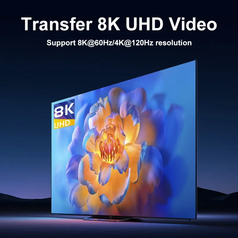Adattatore Displayport 8K a HDMI Adattatori DP1.4 (sorgente) a HDMI 2.1 (monitor) da maschio a femmina 8K60HZ 4K120HZ Convertitore porta display per