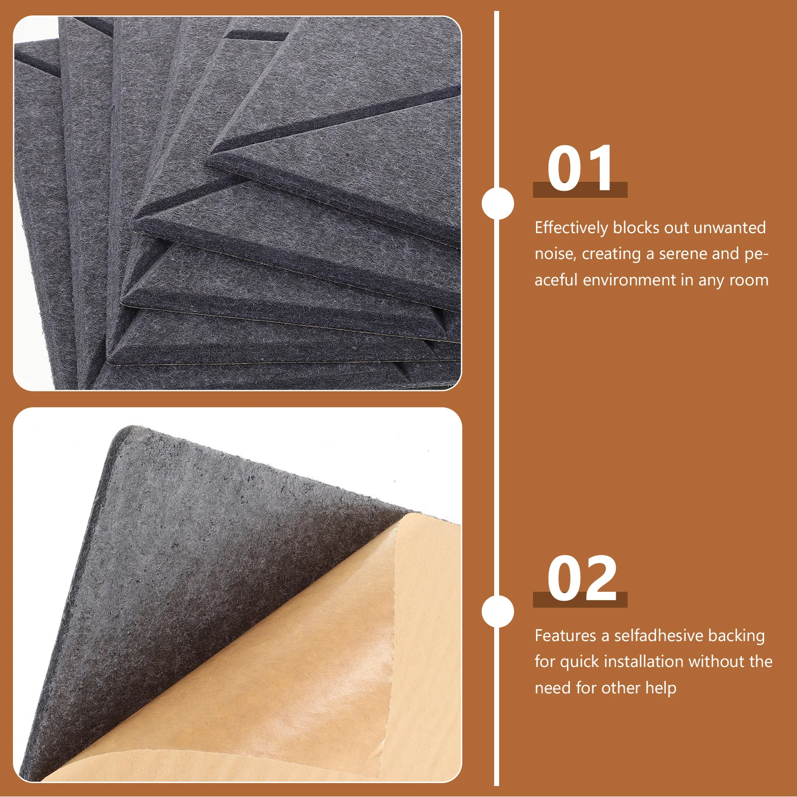 6 قطعة لوحات صوتية ذاتية اللصق عالية الكثافة عازلة للصوت رغوة جدار امتصاص الصوت لغرفة الألعاب استوديو الموسيقى رغوة سوداء