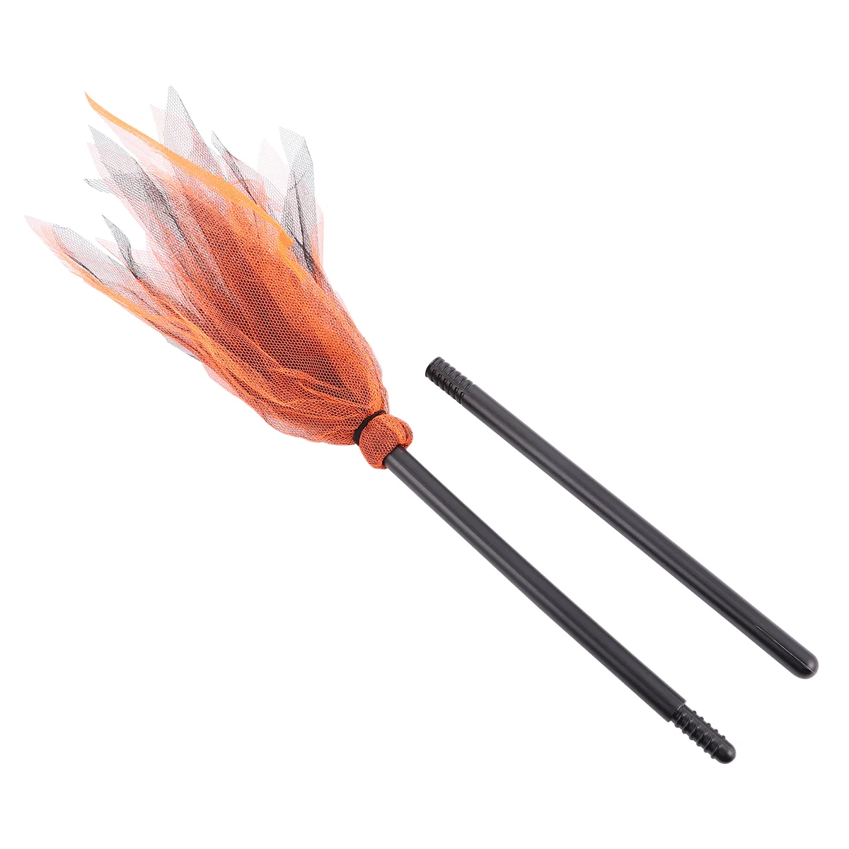 Toy Halloween Broom Costume Witches Broomstick Aldult Mesh Wizard Prop Orange Child