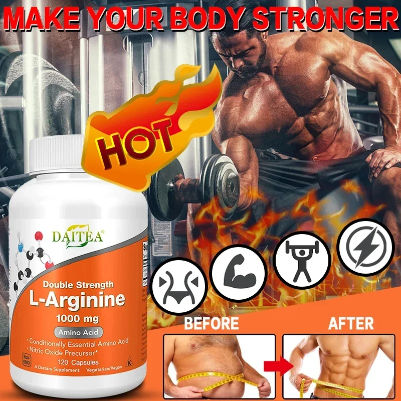 

Daitea L-Arginine Promotes Muscle Growth Enhances Fitness Performance Hormone Stimulation Supports Energy Endurance