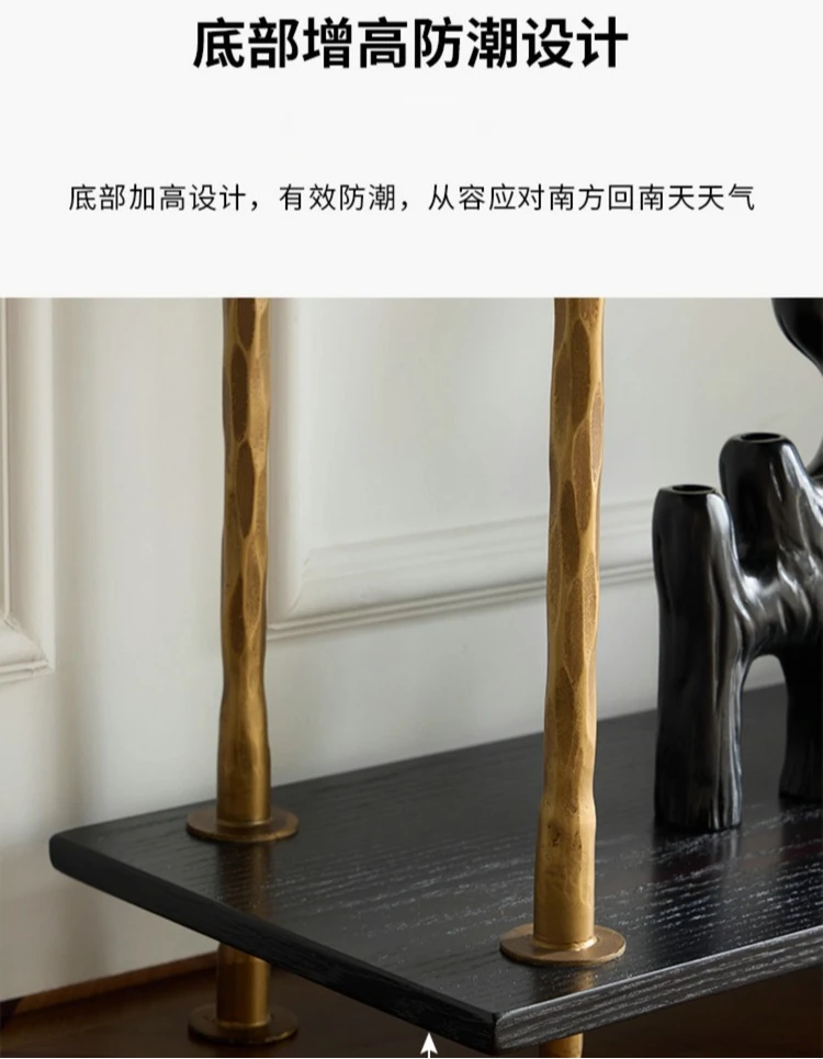 Retro shelves, jewelry racks on the 5th floor of light luxury hotel restaurants