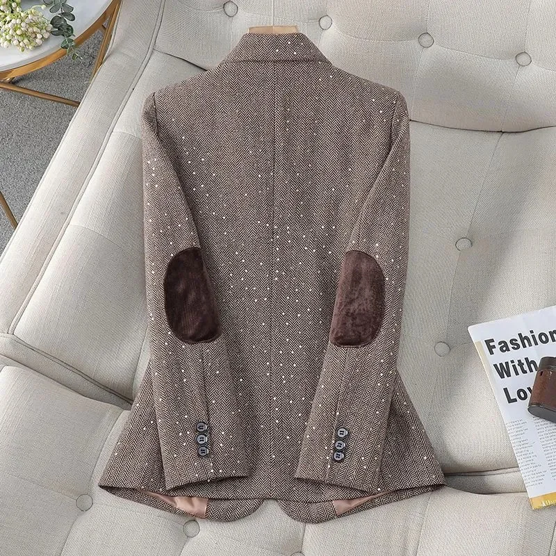 Cappotto blazer con paillettes Donna Primavera Autunno 2025 Nuova giacca da abito Design di alta qualità Senso Overwear Nicchia Cappotto casual Top femminile