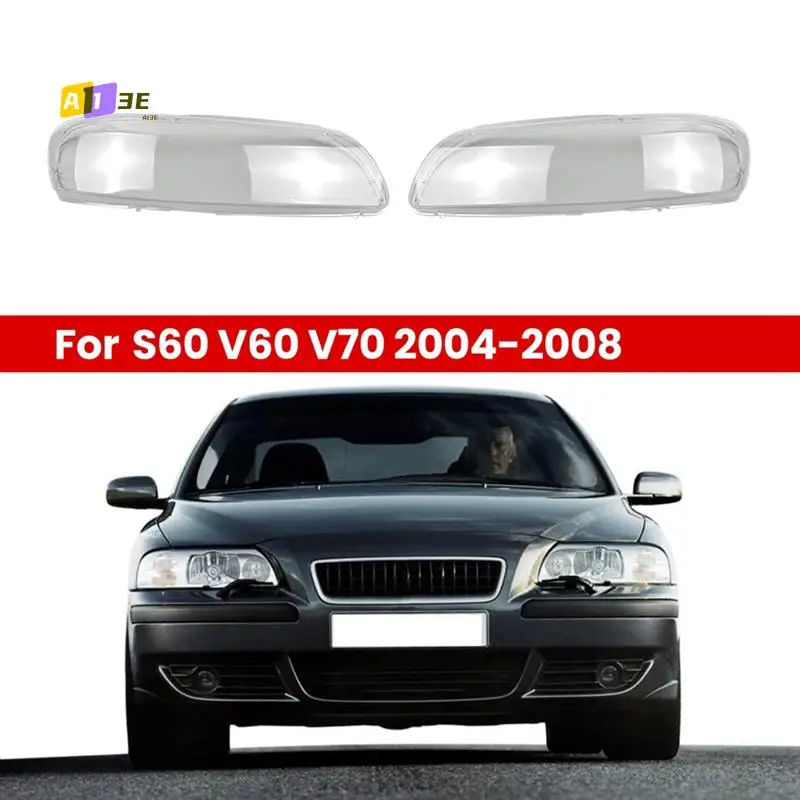 A03E-For Volvo S60  V70 04-2008 Car Front Headlight Cover Headlamp Lampshade Lampcover Head Lamp Light Covers Shell