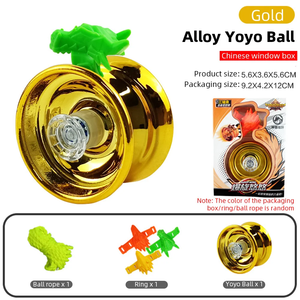 1 Pc Alloy Yo-yo Professional Colorful 3 Bearing Metal Yoyo With Ring String Toys For Boys Girls Birthday Gifts