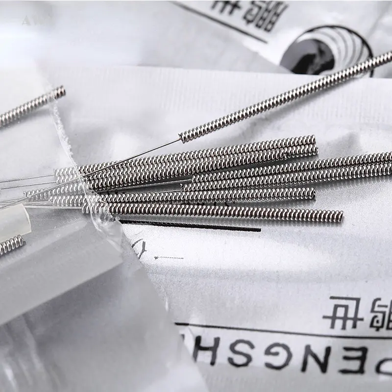 Hot Sale Sharp Acupuncture Needle with Tube Single Use Sterile Disposable Beauty Filiform Needle Stainless Steel Handle