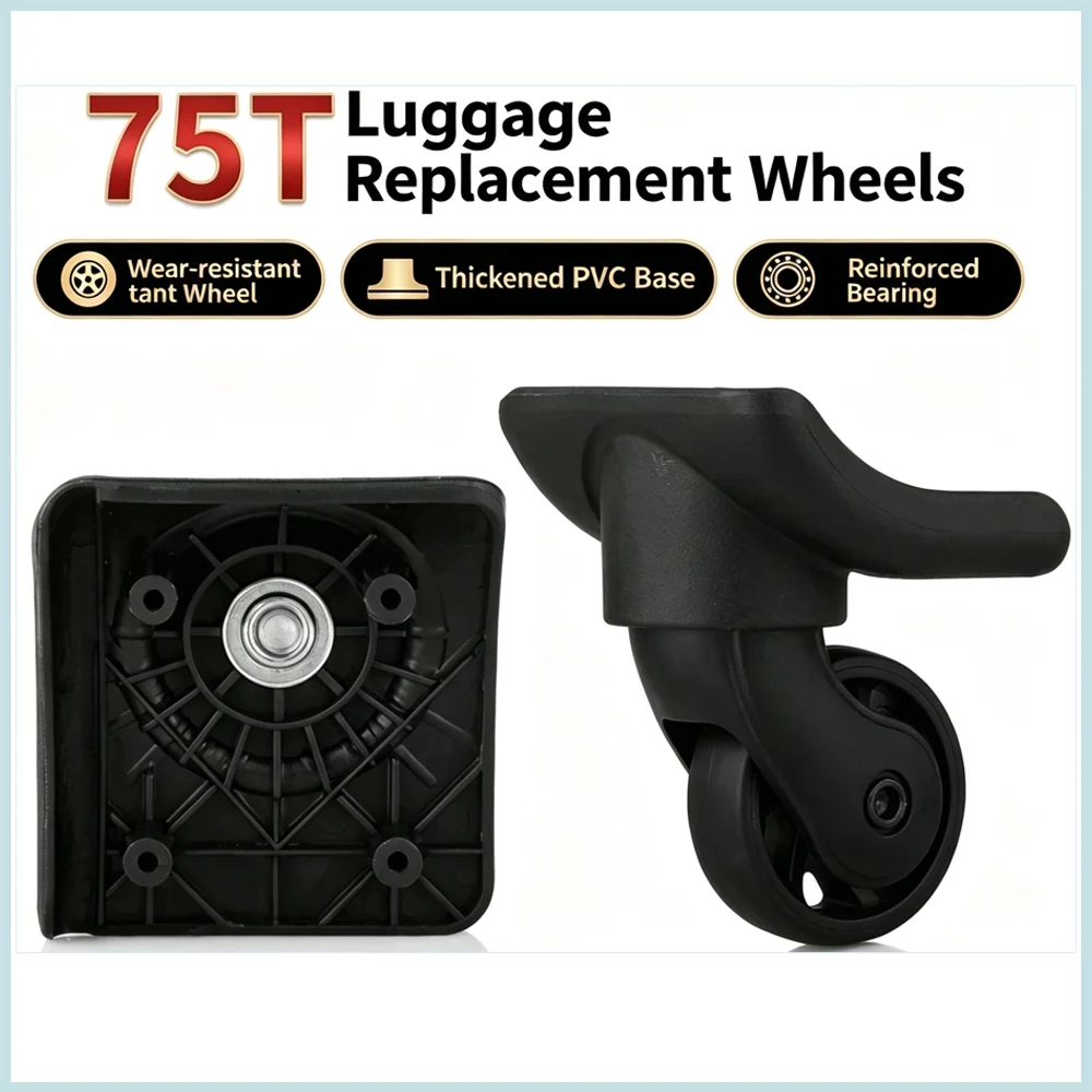 Replacement Spinner Caster Wheels For 75T Luggage Trolley Suitcase Universal Repair Kit with Durable Bearing Noise Reduction