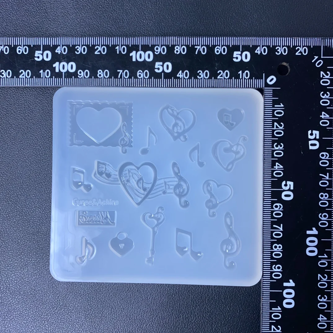 Musical Note Accessories Silicone Mold Resin Liquid Mold Resin Keychain Silicone Mold Resin Mold