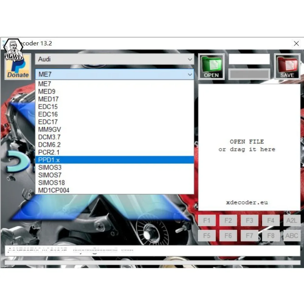 Версия Xdecoder 13.2 DTC OFF Удаление удаления ошибок DTCRemover Поддерживаемые файлы ЭБУ Добавьте MG1CS003 PK Xdecoder 12,7