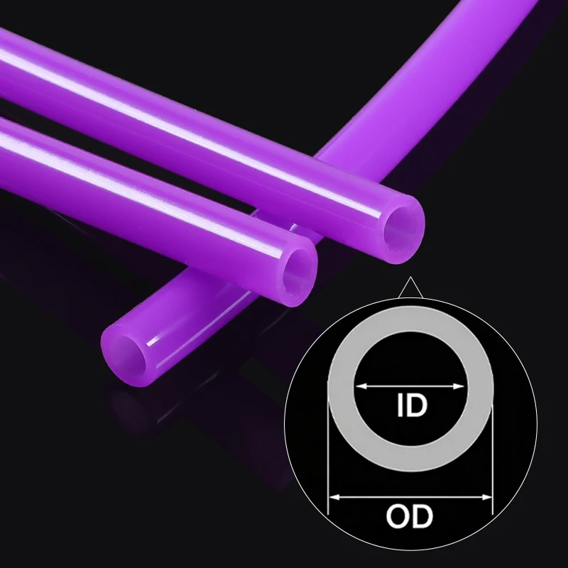 2/5m Food Grade Silicone Tube Purple Diameter 0.5mm - 10mm Highly Transparent Capillary Odorless Flexible Silicone Rubber Hose