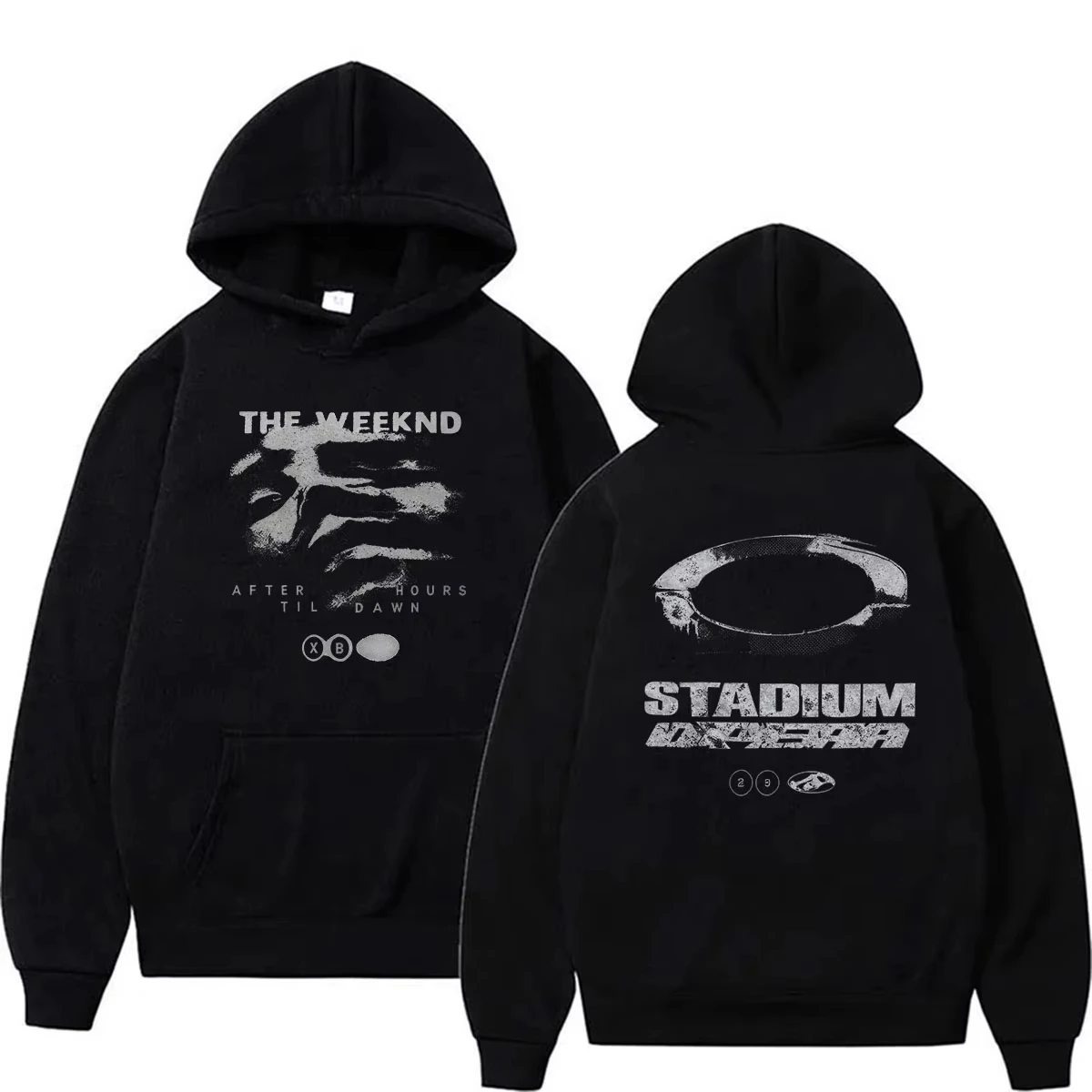 The Weeknd After Hours Til Dawn Tour 2026 Hoodie für Männer und Frauen, Baumwoll-Pullover, Oversized Vintage Hip-Hop-Rap-Konzert-Sweatshirt