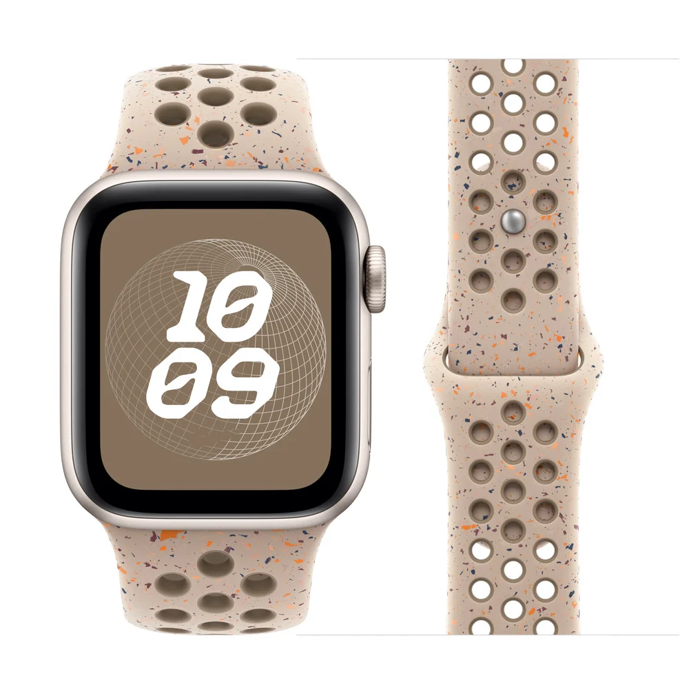 

original NK silicone hole strap for apple watch bands series 10 9 8 7 6 5 4 3 2 1 SE ultra straps