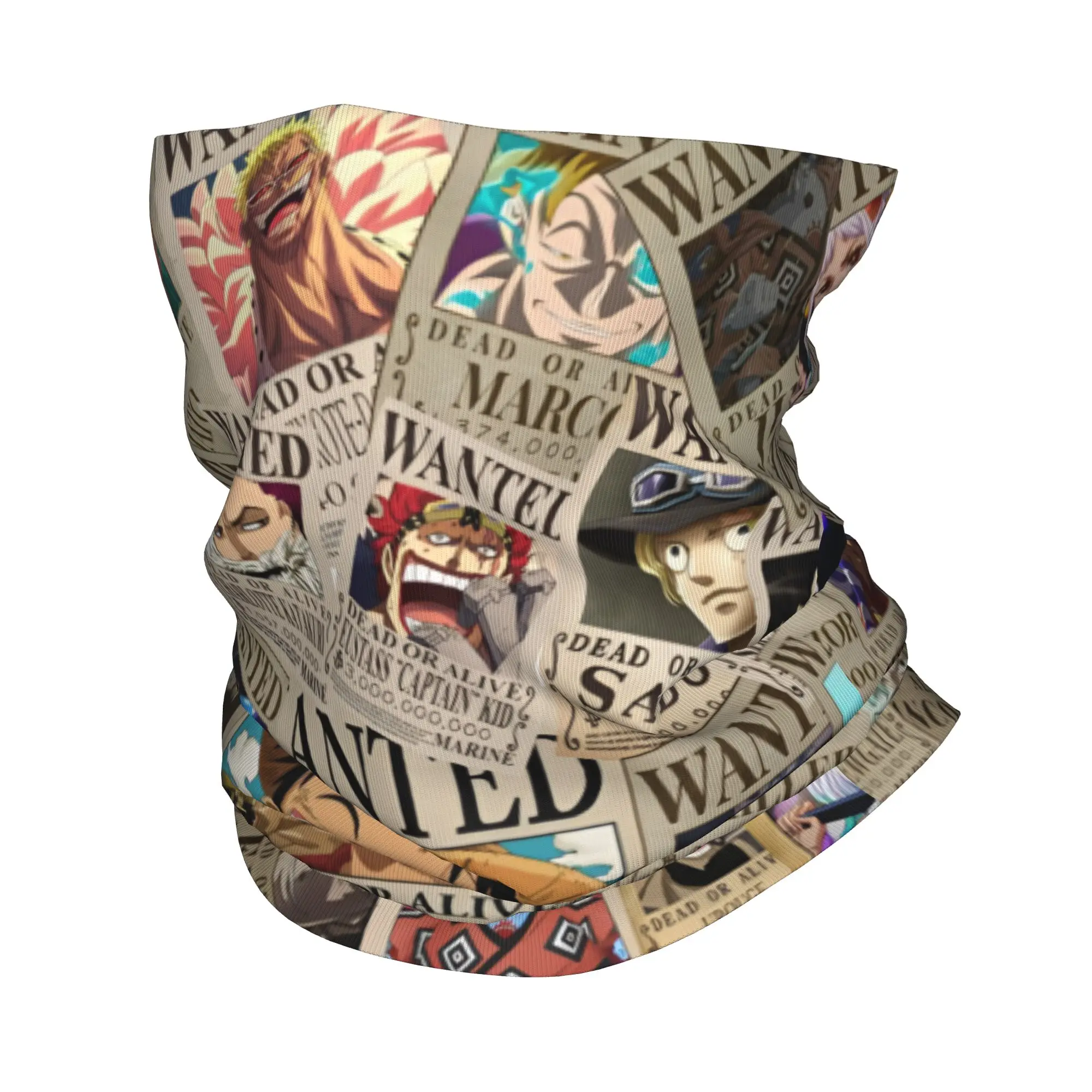 One P-Pieces Luffys Bandana Neck Gaiter UV Protection Face Scarf Cover Men Women Cartoon Adventure Comic Headband Tube Balaclava