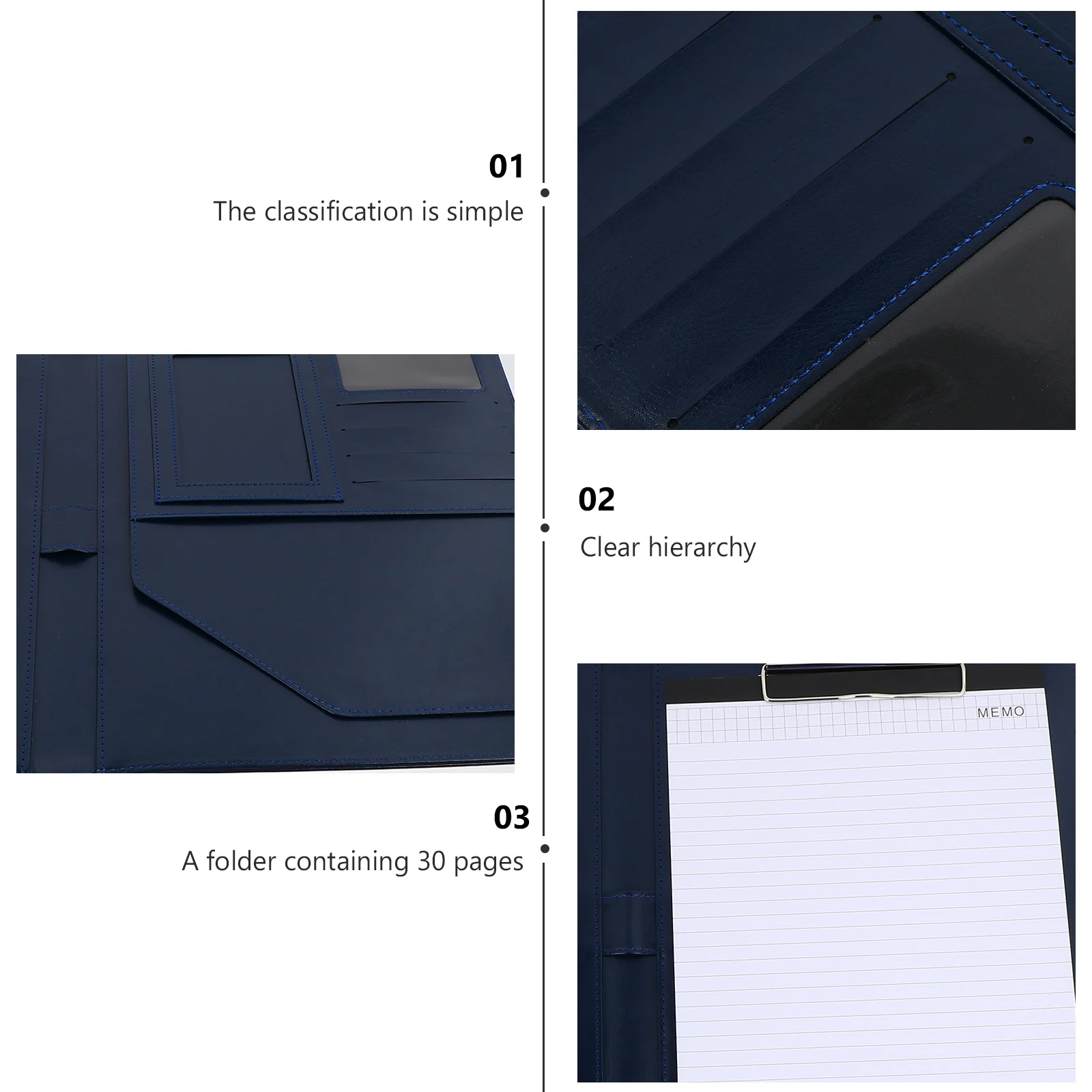 

1Pcs A4 Document Folder Portfolio Business Cards Storage Organizer Office School Travel File Folder PU A4 Portfolio Case