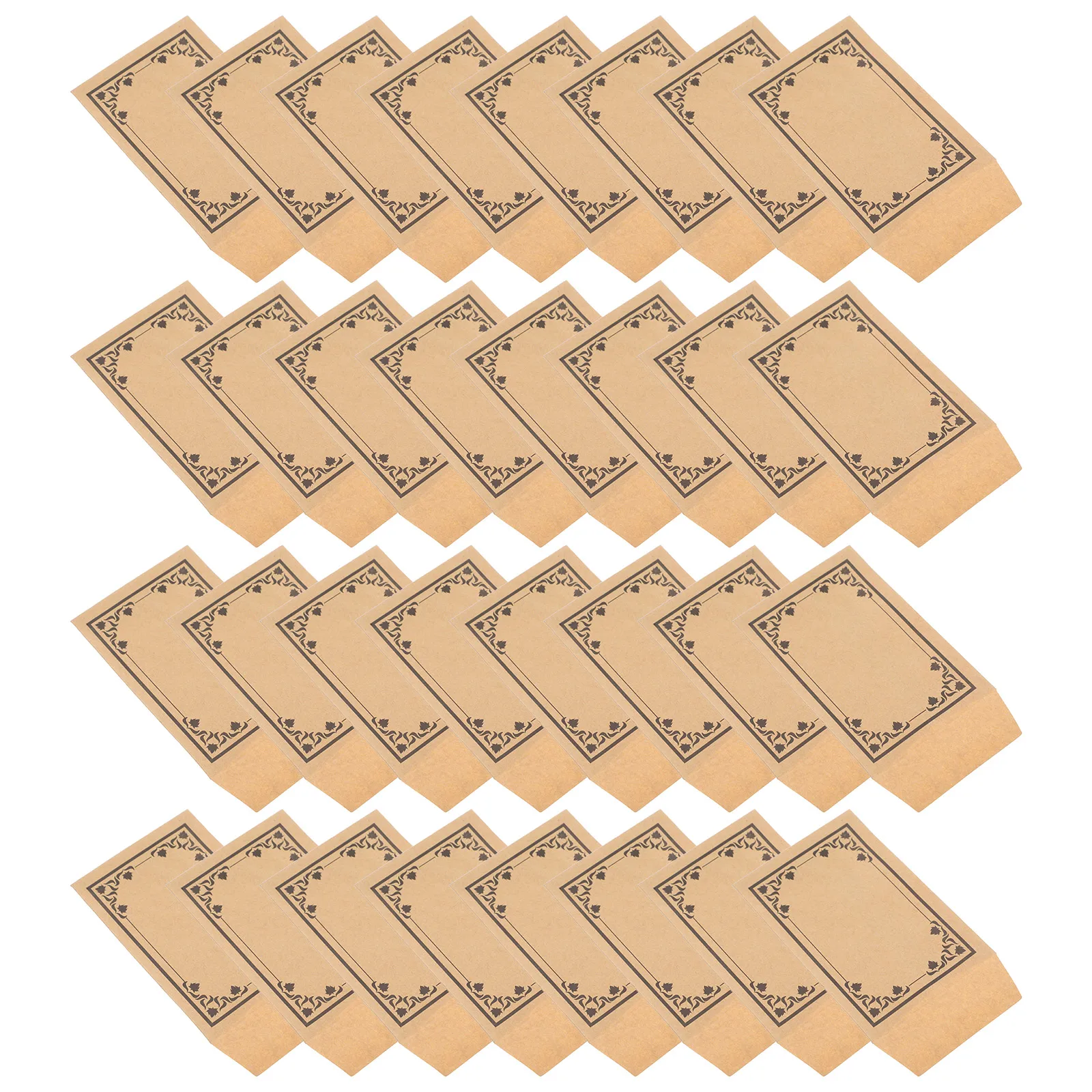

50Pcs Self Sealing Kraft Paper Envelopes Compact Portable Practical Moisture Activated Adhesive Secure Closure