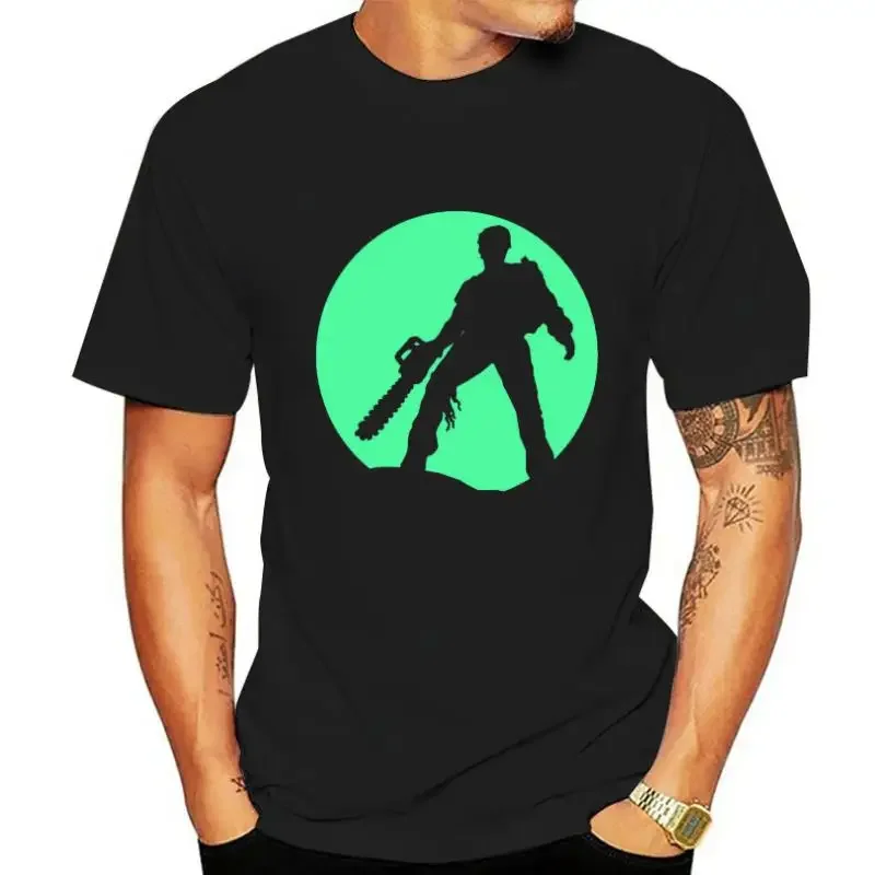 

LE Evil Dead Chainsaw Tribute Glow in the Dark T-shirt Unisex graphic t shirts men clothing